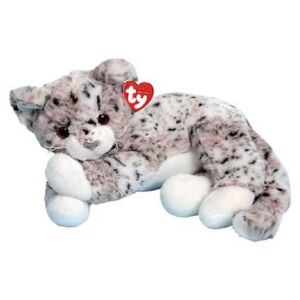 Ty Snow Leopard Plush with Spotted Fur